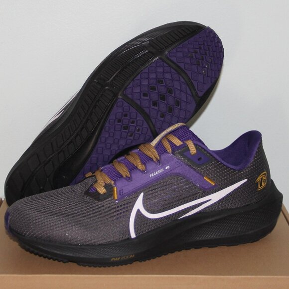 Nike Air Zoom Pegasus 40 Baltimore Ravens Running Shoes 9 11.5 12.5 - Picture 1 of 8